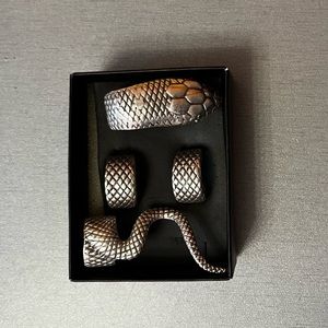 YUSHI Silverstone Snake Ring Set